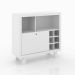 Adega Bar Grande para Sala de Estar Decorativa AD5002 MDP Branco G69 - Gran Belo