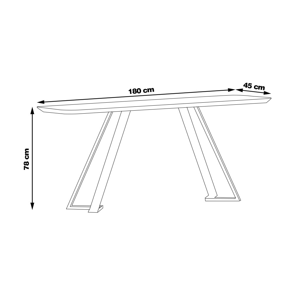 Aparador Decorativo 180cm Efron Preto G13 - Gran Belo