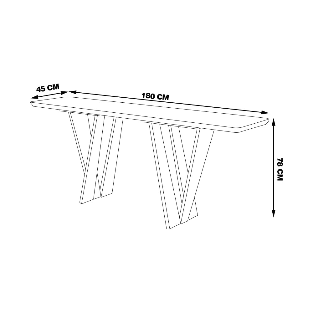 Aparador Decorativo 180cm Shuri Preto/Ébano G13 - Gran Belo