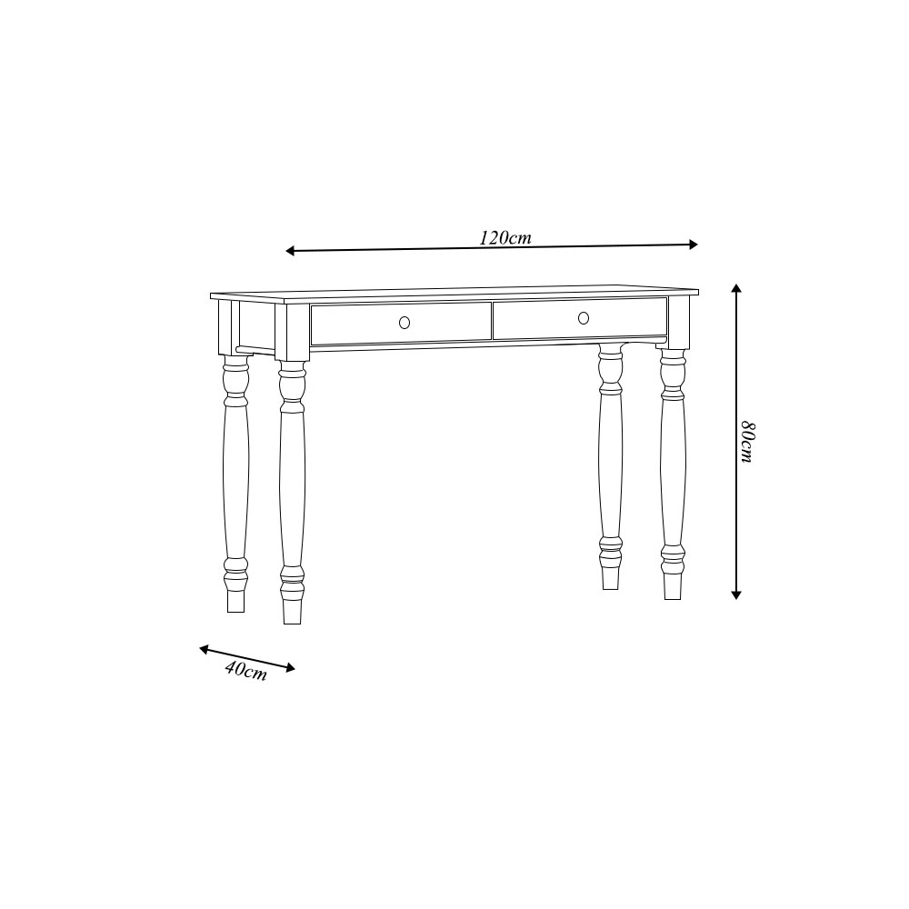 Aparador Decorativo 2 Gavetas Madeira Maciça Garnet Freijó - G74 - Gran Belo