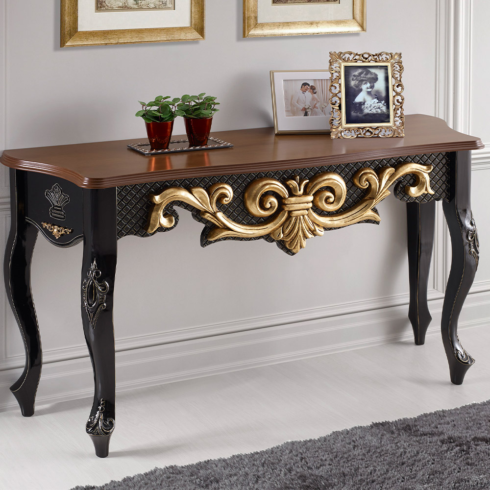 Aparador Decorativo Carlsberg Preto/Imbuia  G71 - Gran Belo