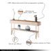 Aparador Decorativo Rennes MDP/MDF Pés de Aço Off White/Cinamomo G26 - Gran Belo