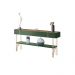 Aparador Decorativo Rennes MDP/MDF Pés de Aço Verde Pistache/Freijó G26 - Gran Belo