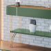 Aparador Decorativo Rennes MDP/MDF Pés de Aço Verde Pistache/Freijó G26 - Gran Belo