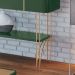 Aparador Decorativo Rennes MDP/MDF Pés de Aço Verde Pistache/Freijó G26 - Gran Belo