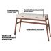 Aparador Decorativo Sala de Estar 2 Gavetas Yara Amêndoa/Off White G68 - Gran Belo