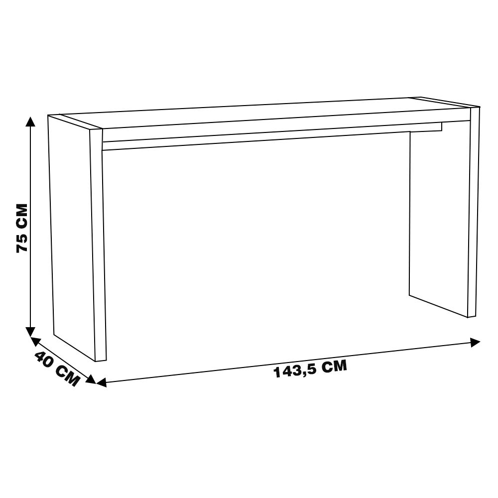 Aparador para Sala de Estar Flauer com Gravura Madeira Maciça Rustic Brown G54 - Gran Belo