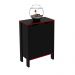 Armário 2 Portas para Escritório Home Office Gamer ME4164 MDP Preto/Vermelho G69 - Gran Belo