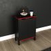 Armário 2 Portas para Escritório Home Office Gamer ME4164 MDP Preto/Vermelho G69 - Gran Belo