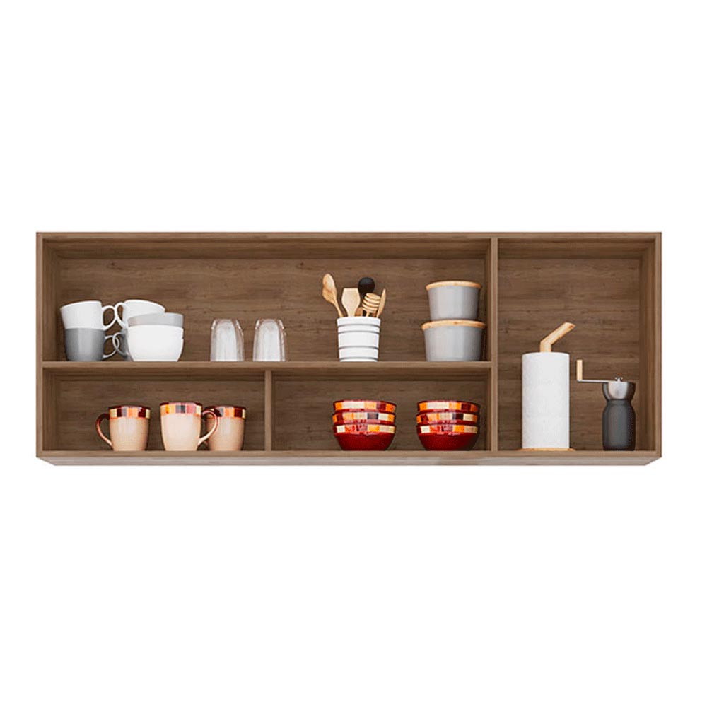 Armário Aéreo Dodoma MDP/BP Freijó/Preto G96 - Gran Belo