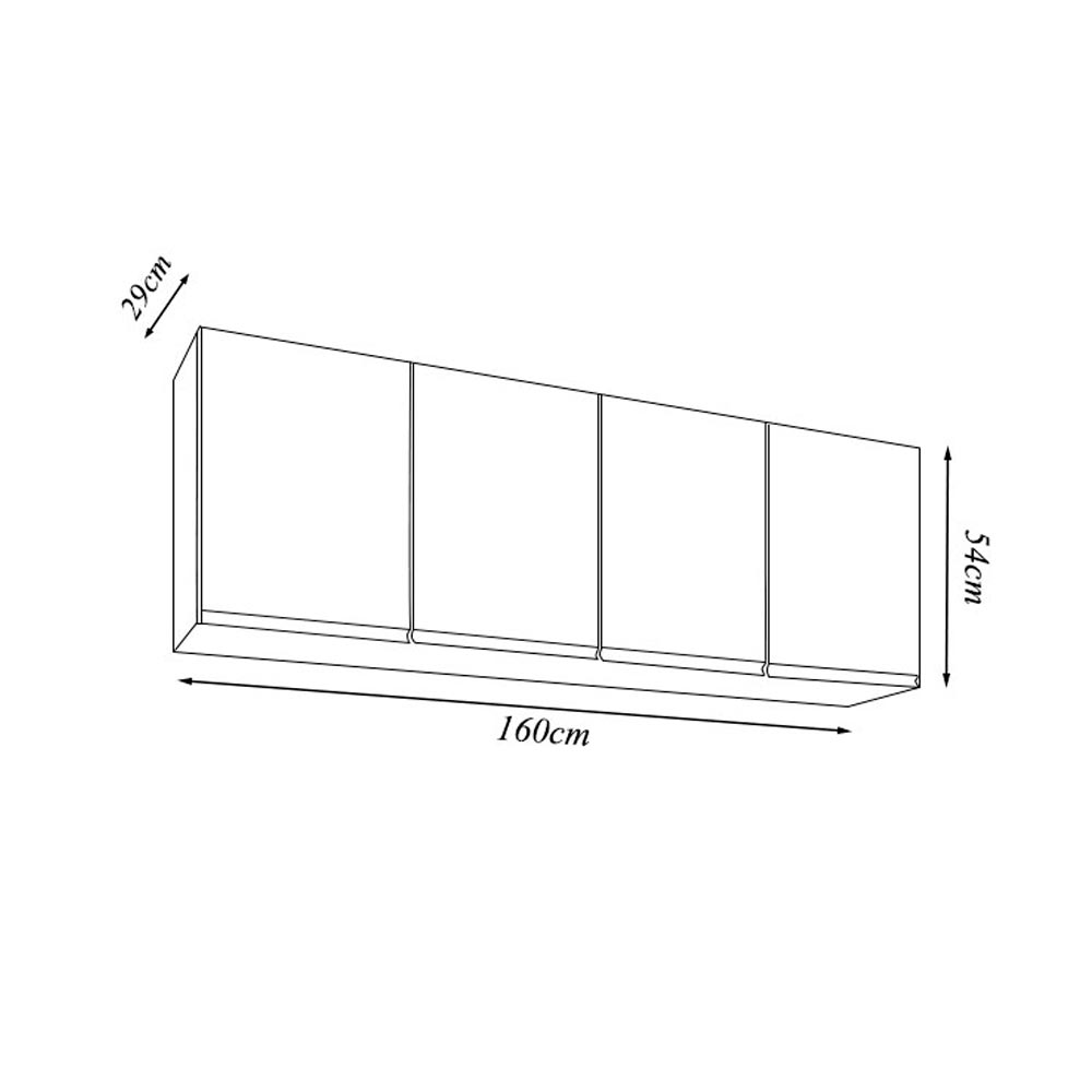Armário Aéreo Marcos MDP/BP Branco G96 - Gran Belo