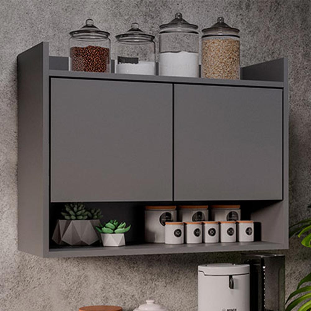 Armário Aéreo com 2 Portas Chico Grafite G96 - Gran Belo