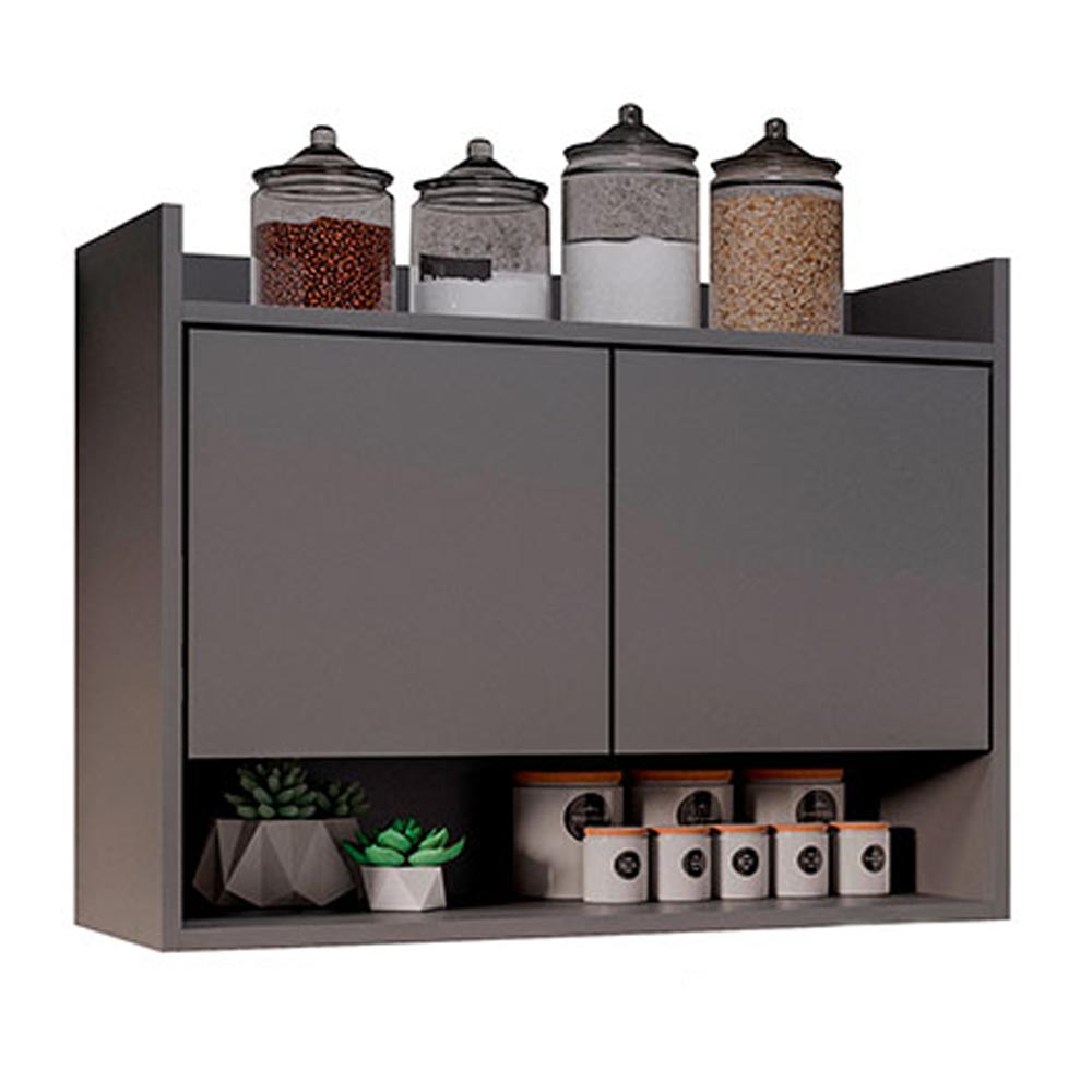 Armário Aéreo com 2 Portas Chico Grafite G96 - Gran Belo