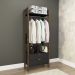 Armário Alto Closet para Escritório Home Office AZ1011 MDP Preto/Nogal G69 - Gran Belo