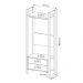 Armário Alto Closet para Escritório Home Office AZ1011 MDP Preto/Nogal G69 - Gran Belo