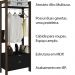 Armário Alto Closet para Escritório Home Office AZ1011 MDP Preto/Nogal G69 - Gran Belo