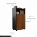 Armário Alto Decorativo Home Office 2 Portas Rocky MDP/BP Nogueira/Preto G11 - Gran Belo
