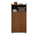 Armário Alto Decorativo Home Office 2 Portas Rocky MDP/BP Nogueira/Preto G11 - Gran Belo