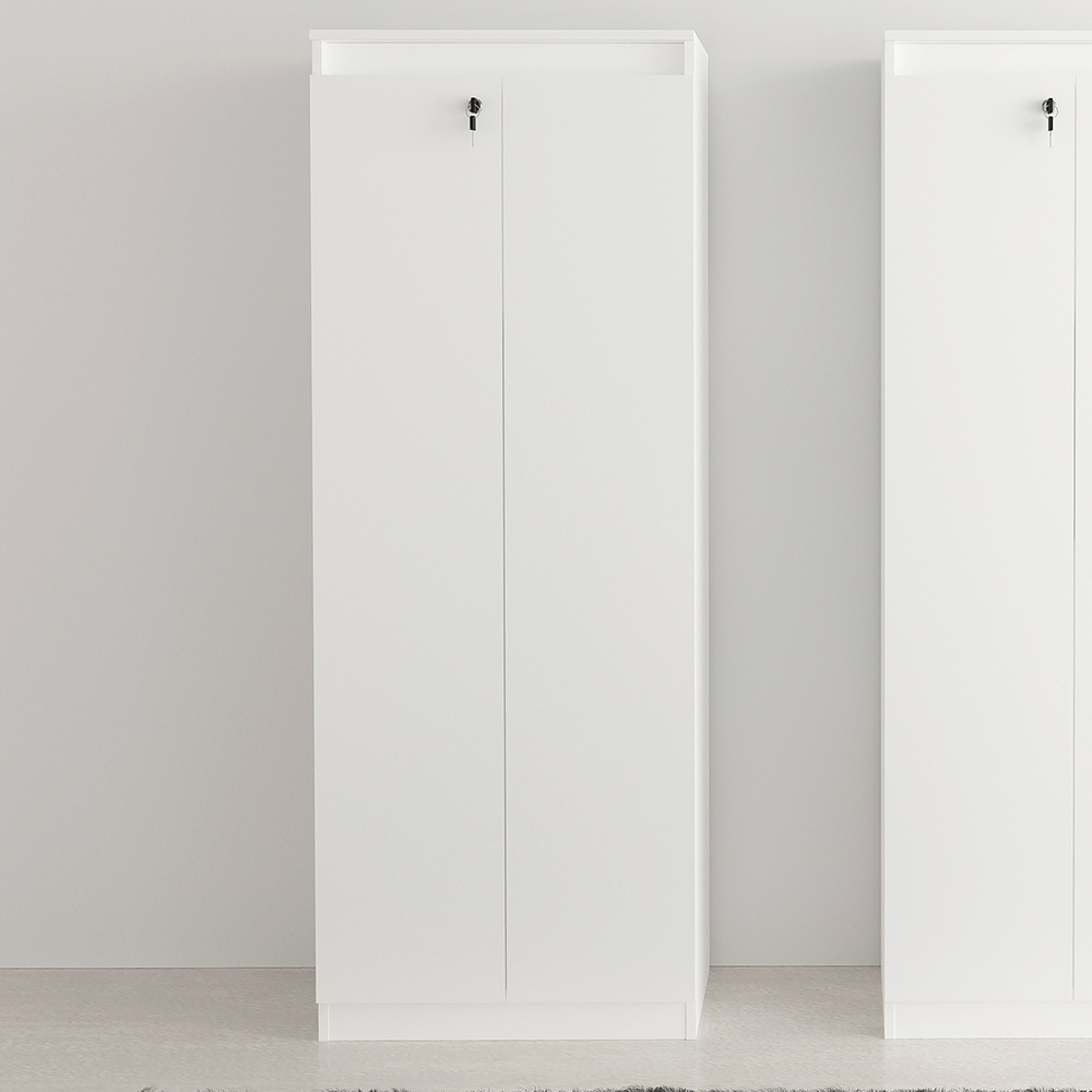 Armário Alto com Tranca para Escritório Home Office ME4151 MDP Branco G69 - Gran Belo