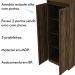 Armário Alto com Tranca para Escritório Home Office ME4151 MDP Nogal G69 - Gran Belo