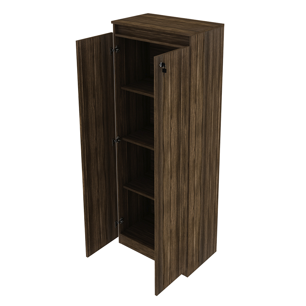 Armário Alto com Tranca para Escritório Home Office ME4151 MDP Nogal G69 - Gran Belo