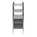 Armário Alto para Escritório Home Office AZ1009 MDP Branco/Nogal G69 - Gran Belo