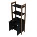 Armário Alto para Escritório Home Office AZ1009 MDP Preto/Nogal G69 - Gran Belo