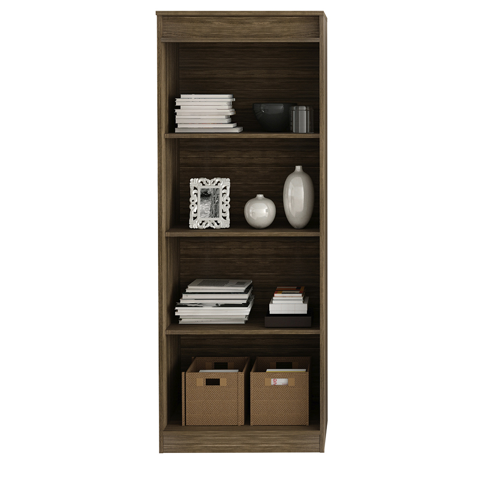 Armário Alto para Escritório Home Office ME4150 MDP Nogal G69 - Gran Belo