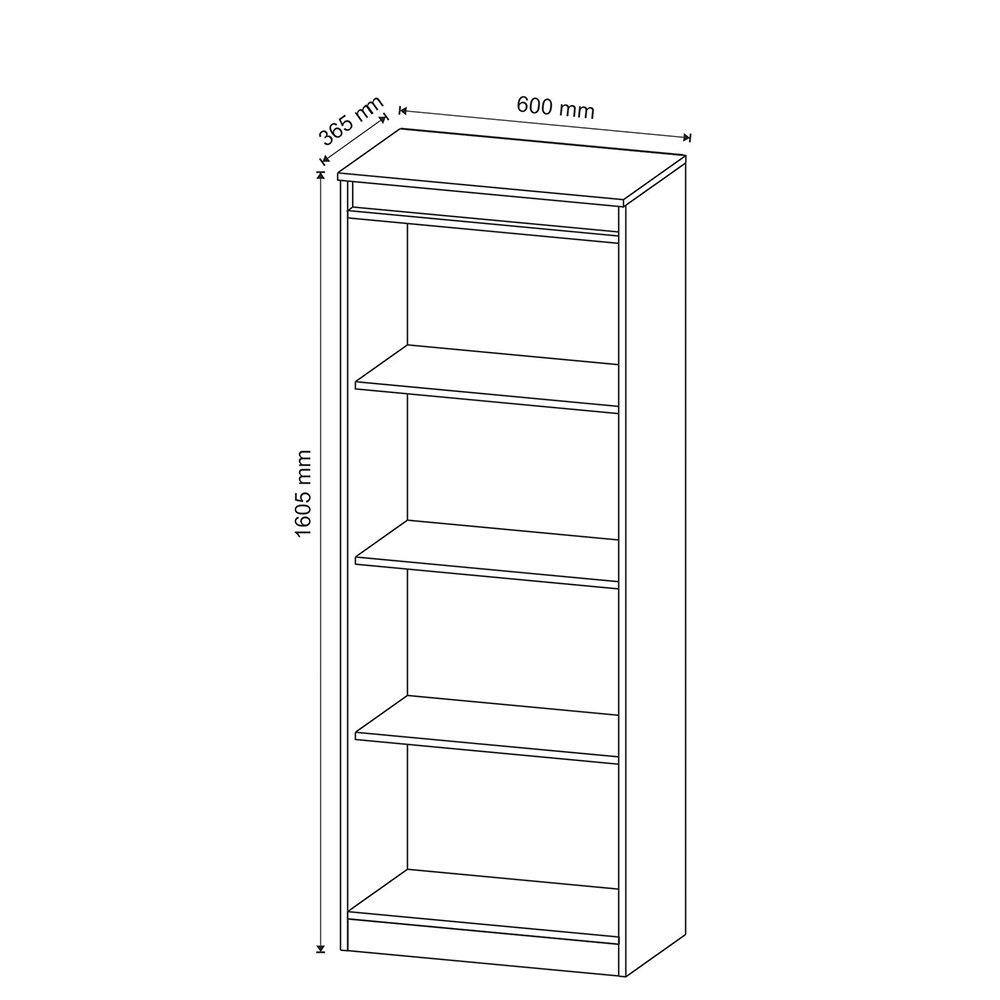 Armário Alto para Escritório Home Office ME4150 MDP Nogal G69 - Gran Belo