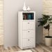 Armário Arquivo para Escritório Home Office ME4118 MDP Branco G69 - Gran Belo