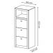 Armário Arquivo para Escritório Home Office ME4118 MDP Branco G69 - Gran Belo