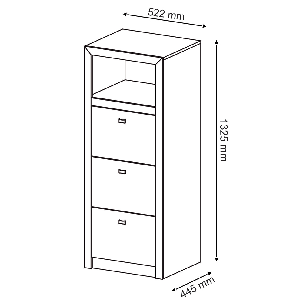 Armário Arquivo para Escritório Home Office ME4118 MDP Branco G69 - Gran Belo