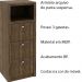 Armário Arquivo para Escritório Home Office ME4118 MDP Nogal G69 - Gran Belo