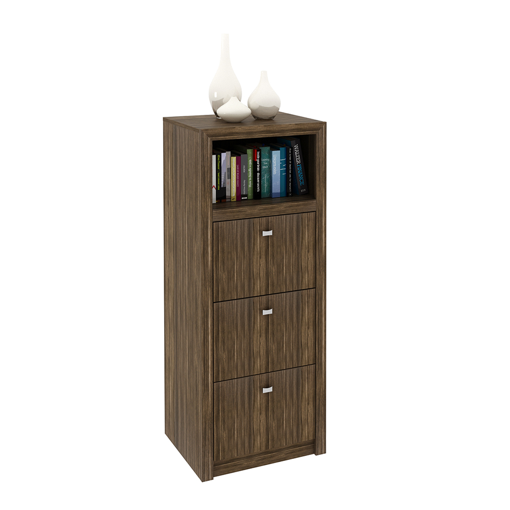 Armário Arquivo para Escritório Home Office ME4118 MDP Nogal G69 - Gran Belo