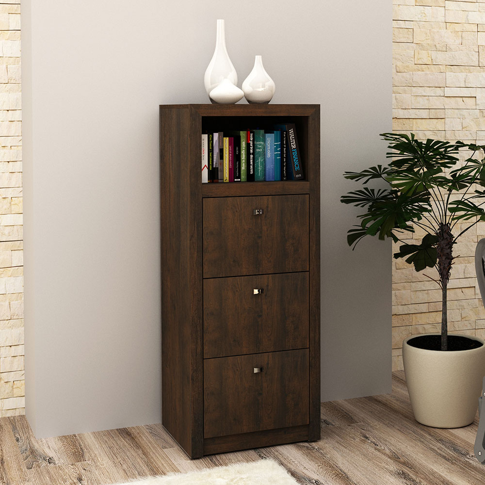 Armário Arquivo para Escritório Home Office ME4118 MDP Rustico G69 - Gran Belo