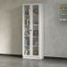 Armário Estante Alto Porta de Vidro ME4115 MDP Branco G69