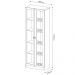 Armário Estante Alto Porta de Vidro ME4115 MDP Branco G69
