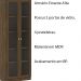 Armário Estante Alto Porta de Vidro ME4115 MDP Nogal G69 - Gran Belo