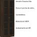 Armário Estante Alto Porta de Vidro ME4115 MDP Rustico G69 - Gran Belo