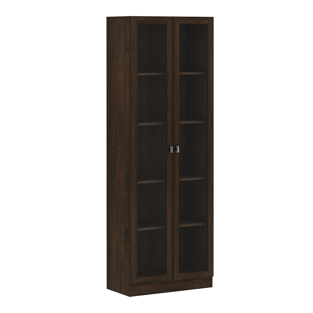 Armário Estante Alto Porta de Vidro ME4115 MDP Rustico G69 - Gran Belo
