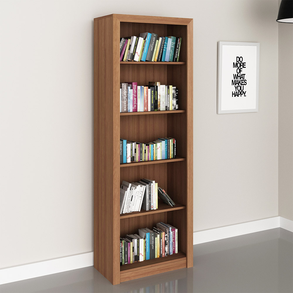 Armário Estante Alto para Escritório Home Office ME4104 MDP Amendoa G69 - Gran Belo