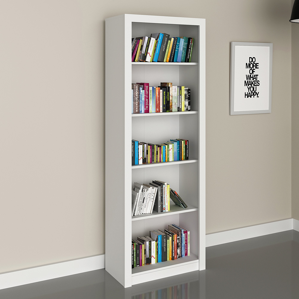 Armário Estante Alto para Escritório Home Office ME4104 MDP Branco G69 - Gran Belo