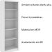 Armário Estante Alto para Escritório Home Office ME4104 MDP Branco G69 - Gran Belo