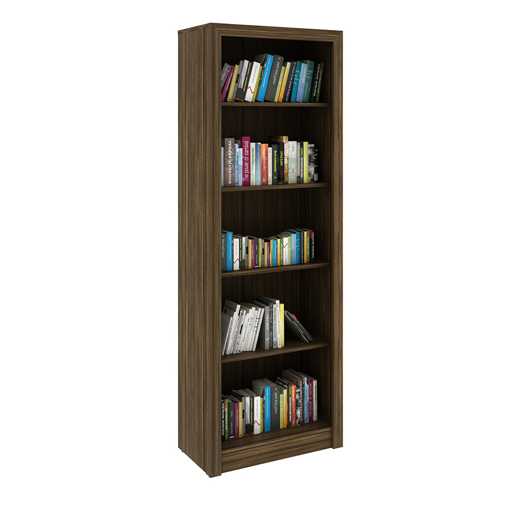 Armário Estante Alto para Escritório Home Office ME4104 MDP Nogal G69 - Gran Belo