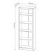 Armário Estante Alto para Escritório Home Office ME4104 MDP Nogal G69 - Gran Belo