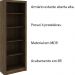 Armário Estante Alto para Escritório Home Office ME4104 MDP Nogal G69 - Gran Belo