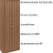 Armário Estante Alto para Escritório Home Office ME4105 MDP Amendoa G69 - Gran Belo