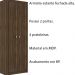 Armário Estante Alto para Escritório Home Office ME4105 MDP Nogal G69 - Gran Belo