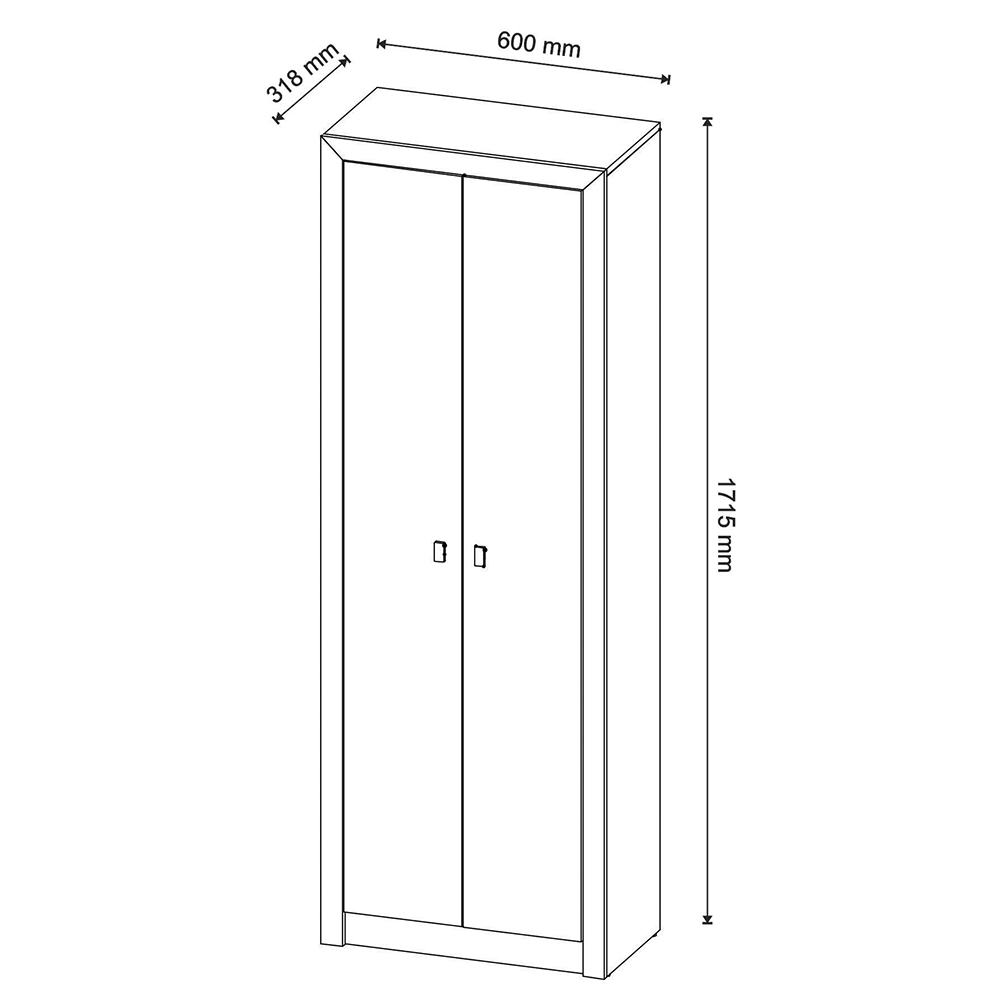Armário Estante Alto para Escritório Home Office ME4105 MDP Rustico G69 - Gran Belo