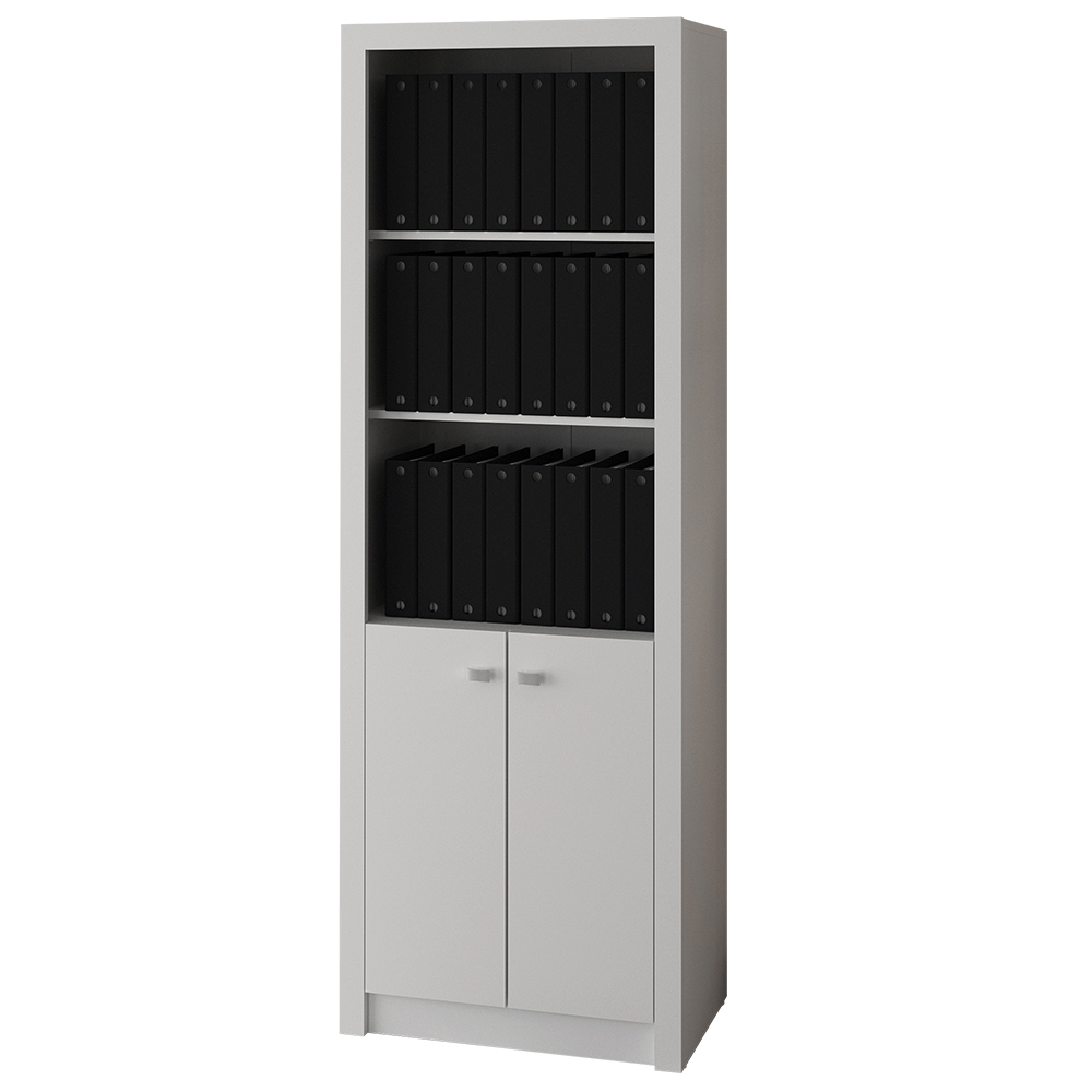 Armário Estante Alto para Escritório Home Office ME4110 MDP Branco G69 - Gran Belo
